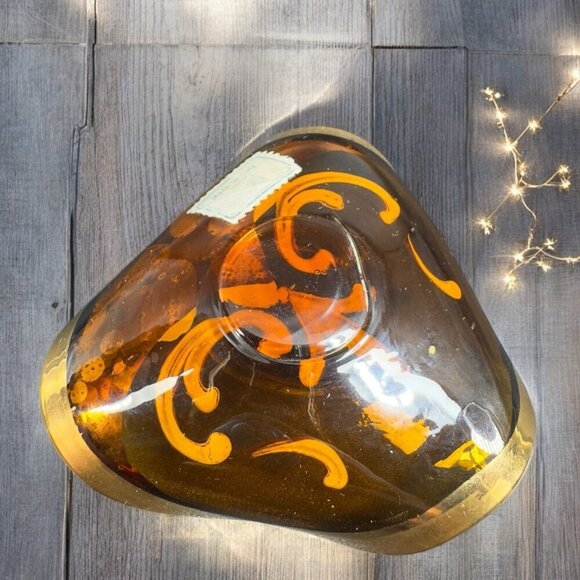 Venetian Art Glass Folded Dish Small Trinket Holder Ashtray Made In Italy Glass - Picture 2 of 11